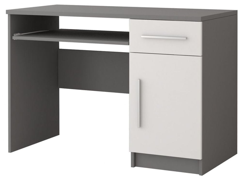 Veneti Praktický písací stôl OLEG - šedá / biela